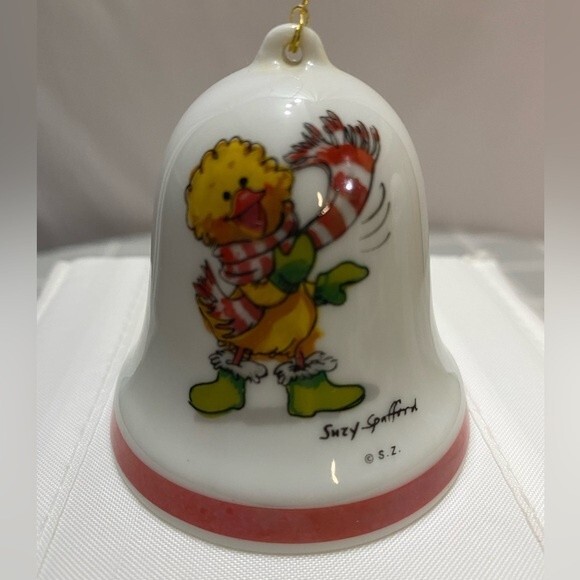 Vintage 1979 Suzy’s Zoo Enesco Porcelain Bell Duck Suzy Spafford Gift Collector - Picture 2 of 7